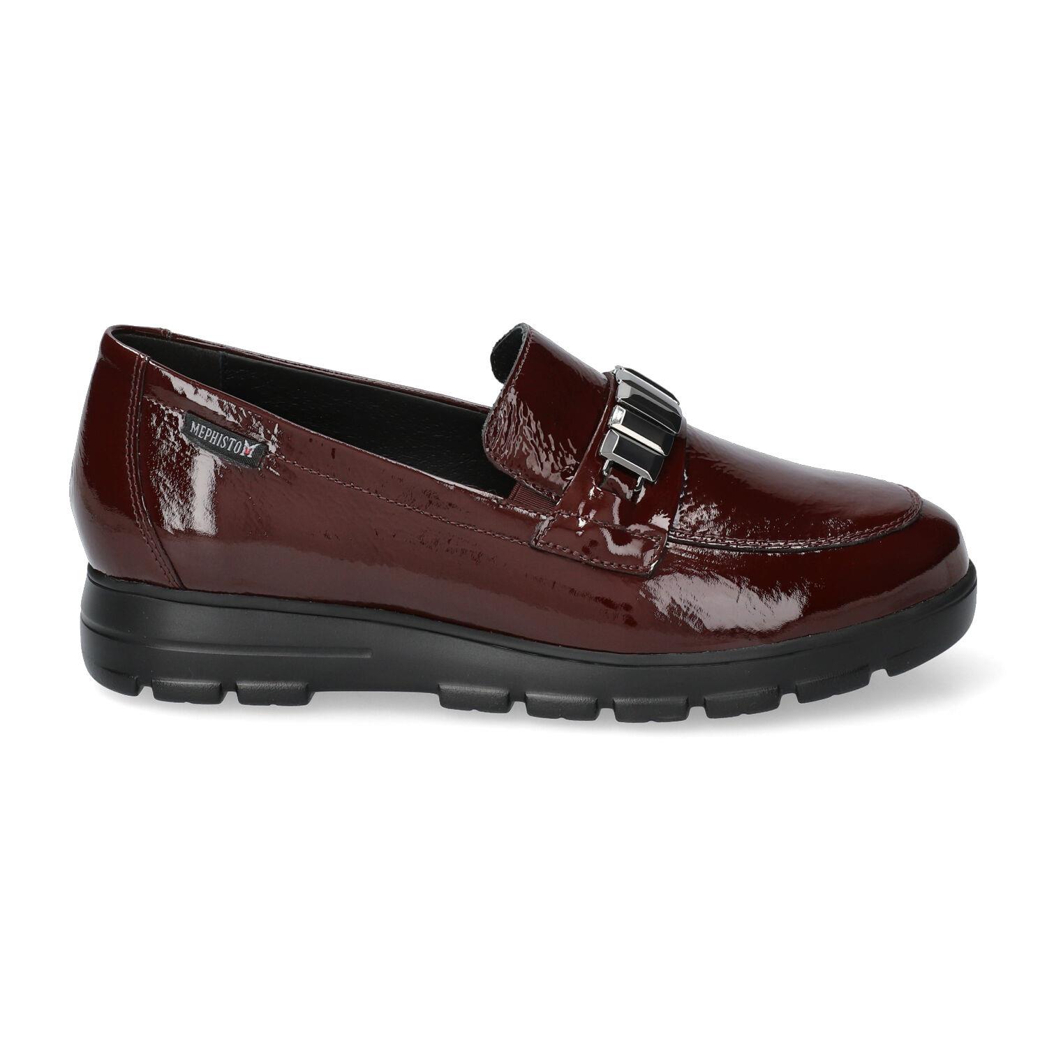 mocassins femme modèle Carlyne bordeaux - Mephisto